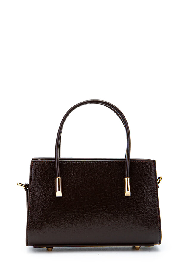 Gold Detail Fixed Strap Women's Crossbody Bag Siena Brown