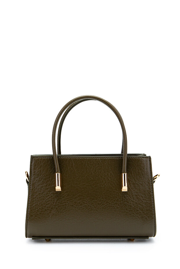 Gold Detail Fixed Strap Women's Crossbody Bag Siena Khaki