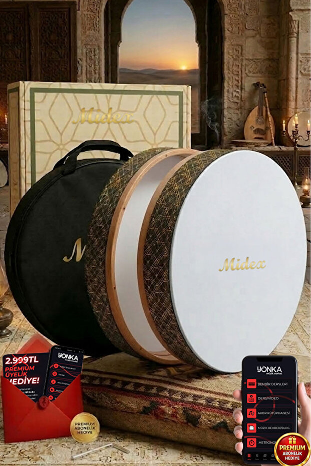 BR-710 مقبض ضبط صوت عالي الجودة من نوع Bendir Def مع مقبض محفور، عبوة من حقيبة قطع