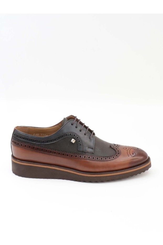 1106 Tan Genuine Leather Eva Sole Men's Shoes