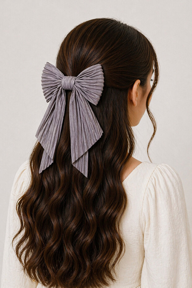 Plain Plain Fabric Colorful Clip Bow Design Hair Clips