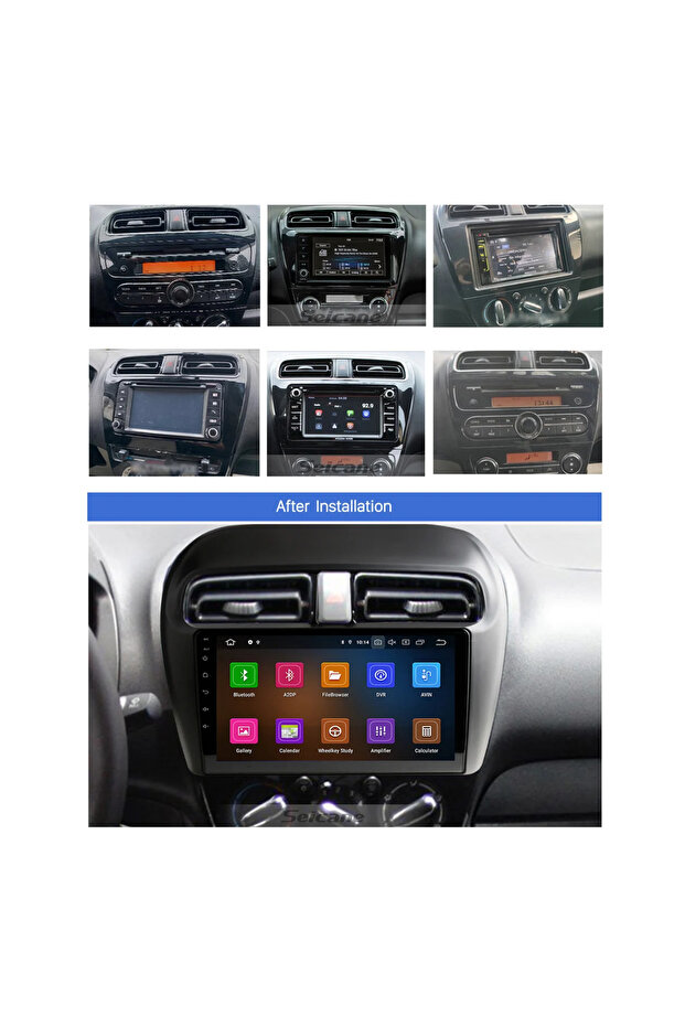 Mitsubishi Attrage Mirage android screen model 2012-2018 carplay android auto reverse camera - 3