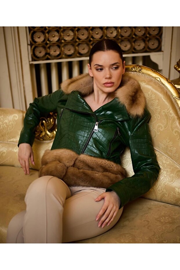 Green Leather Jacket - 4