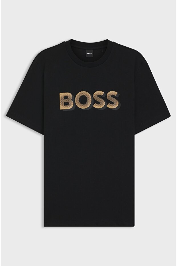 Erkek Bisiklet Yaka Kısa Kol Pamuklu Siyah T-Shirt - 5