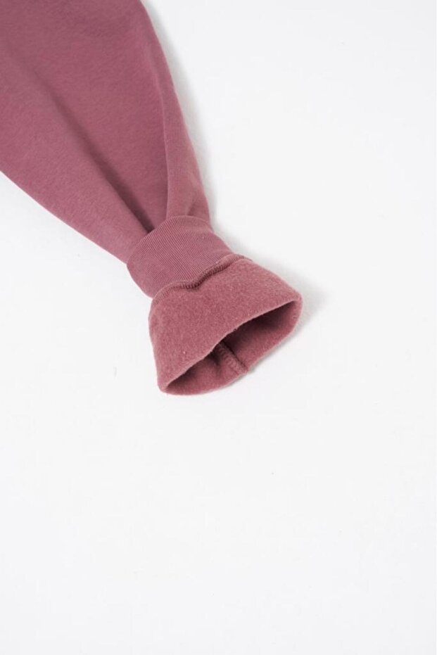 Erkek Regular Basic Kapüşonlu Sweatshirt Mürdüm - 6