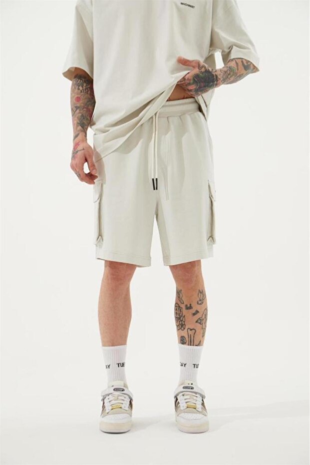 Ανδρικό σορτς Cargo Basic Oversize Space Grey - 1