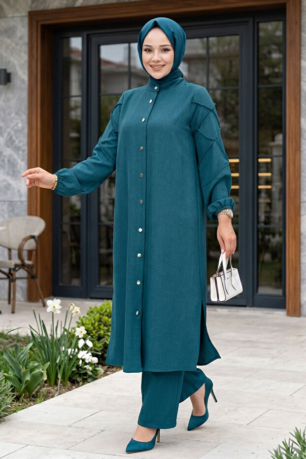 Handles piped Double Set Petrol Green