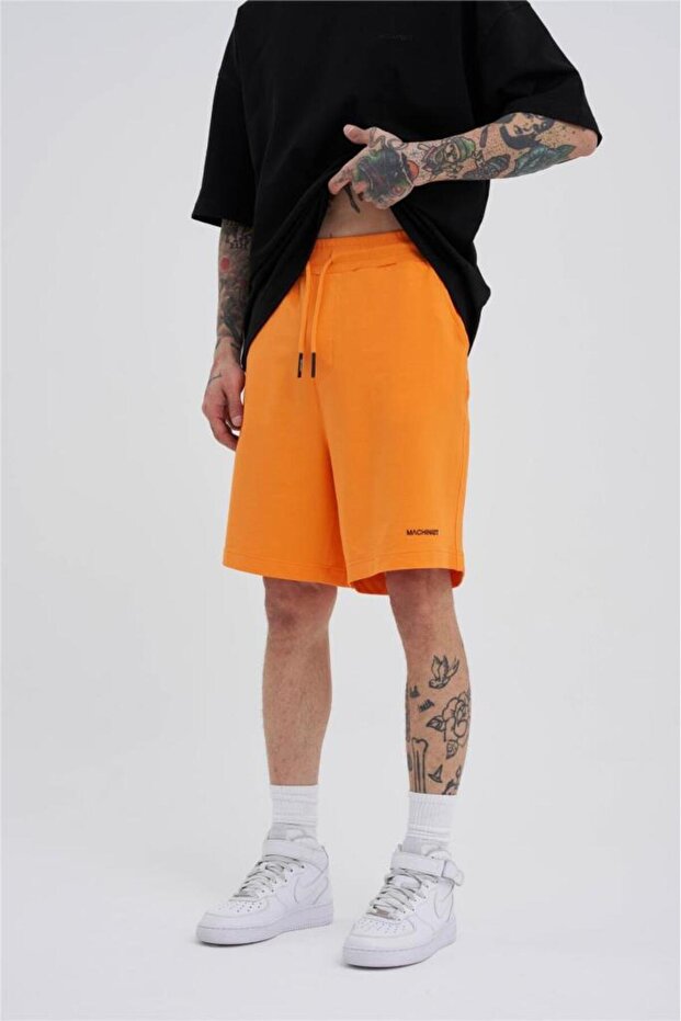 Men's Basic Oversize Shorts Electric-Orange
