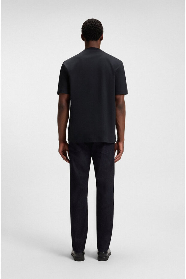 Erkek Regular Fit Bisiklet Yaka Marka Logolu Lacivert T-Shirt - 3