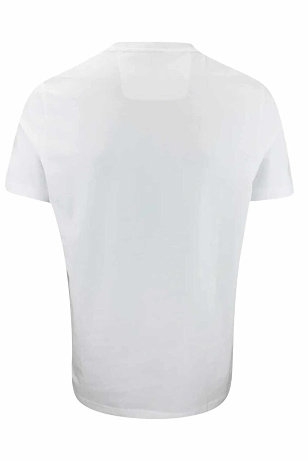 Erkek Yazılı Kısa Kollu Bisiklet Yaka Beyaz T-Shirt - 2