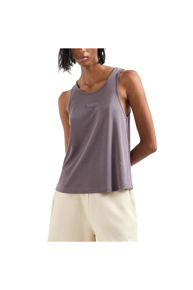 Women's Regular Cut Halter Neck Woven Fabric Anthracite T-Shirt