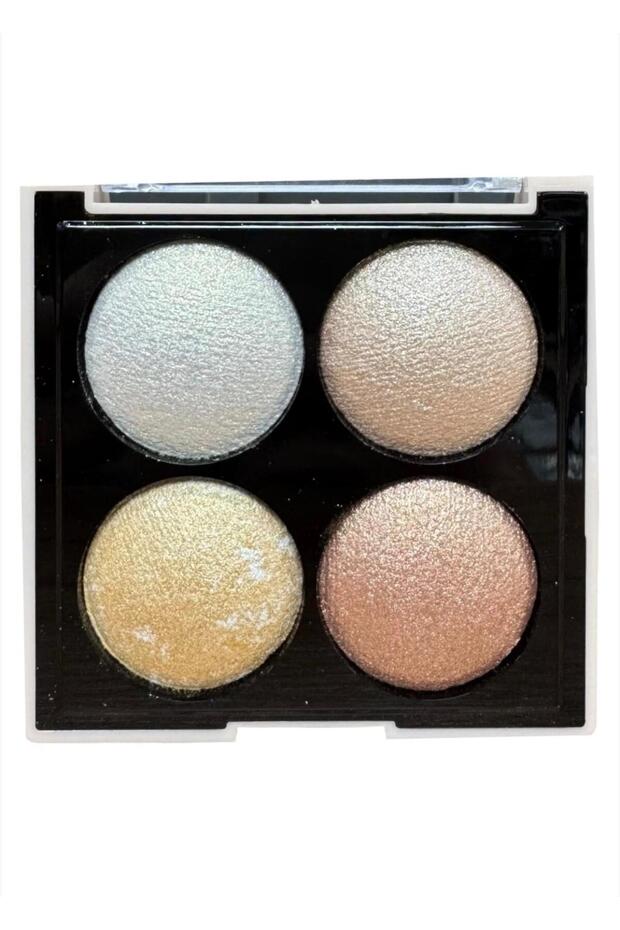 Anylady Intense Pigmented 4-Piece Illuminating Palette – Radiant, Silky Baked Highlighter Set