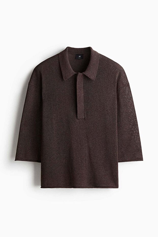 Loose Fit Sheer polo shirt