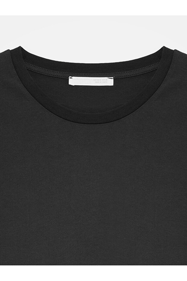 3683 Basic T-Shirt-Schwarz - 8