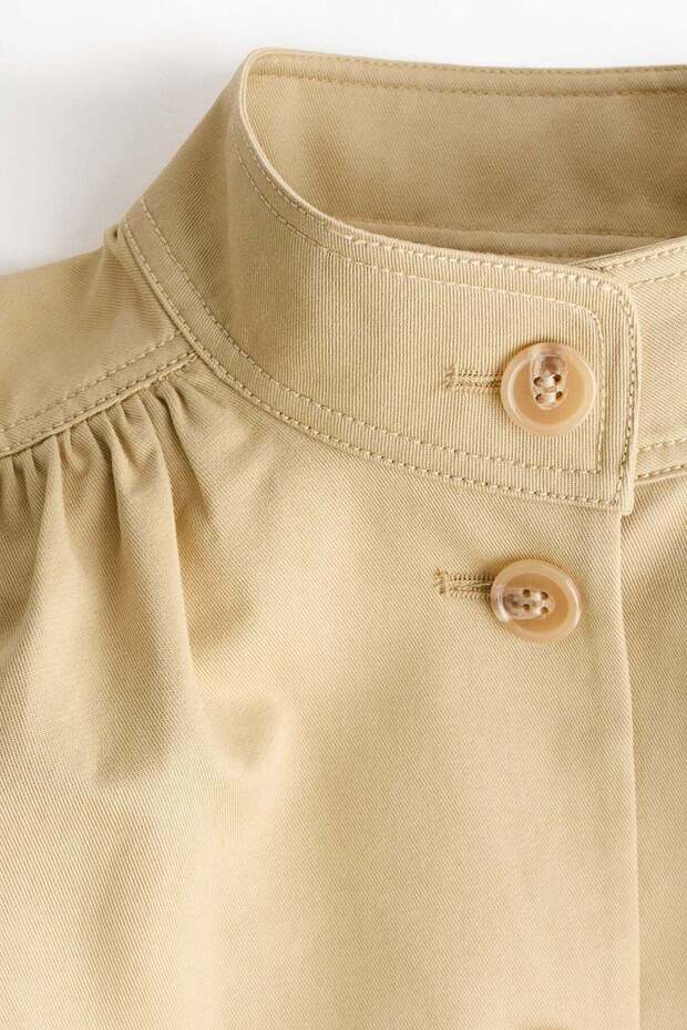 Puff-sleeved twill jacket - 5
