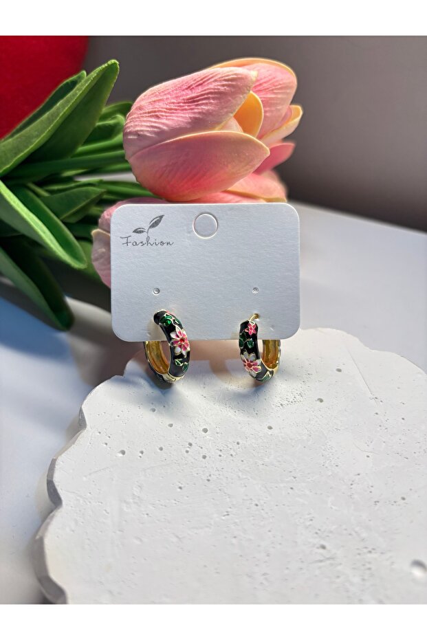 Enameled Earrings