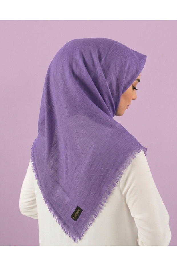Flamli Cotton Anti-Sweat Scarf, Can Be Used in 4 Seasons, 100X100 Cm, Lilac Color