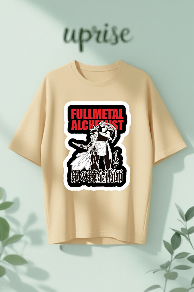 Fullmetal Alchemist Printed Cotton Oversize T-Shirt