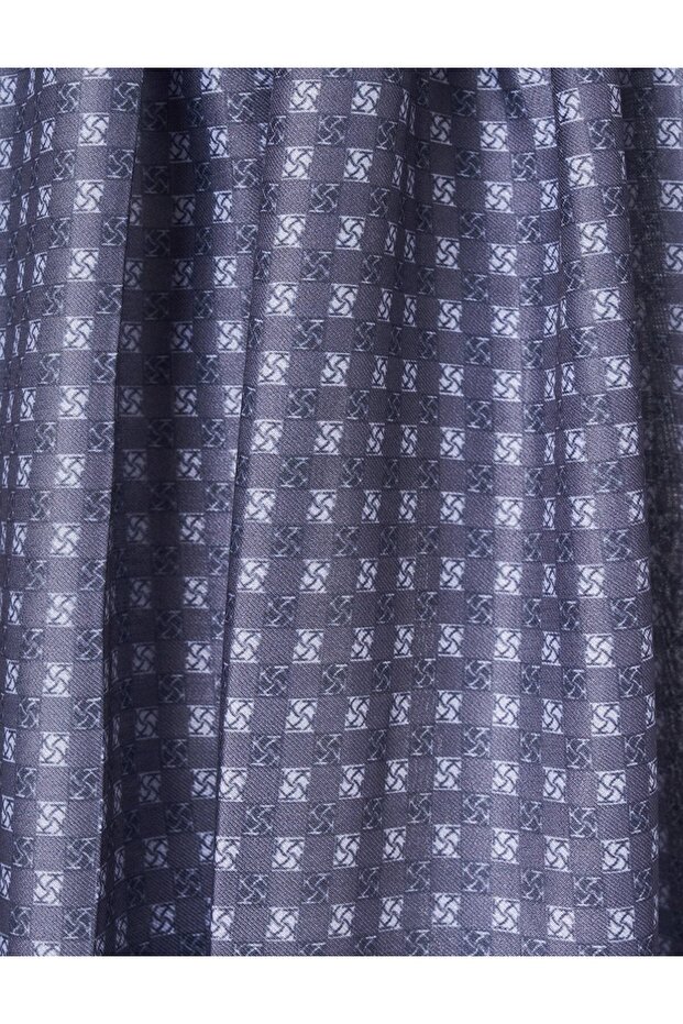 Checkerboard Pattern Shawl Anthracite - 2