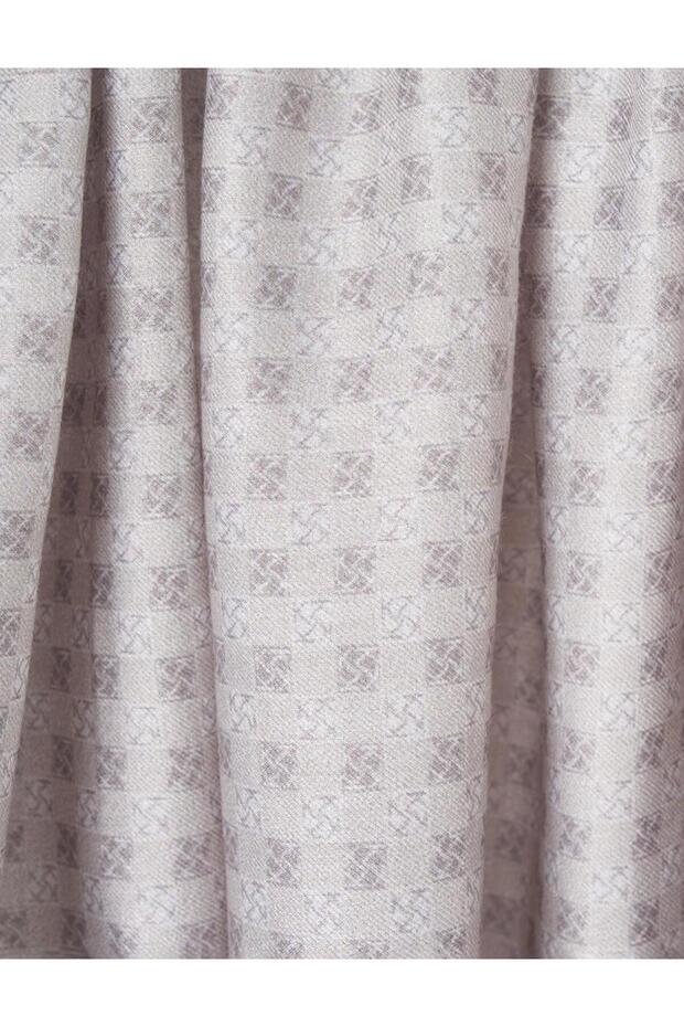 Checkerboard Pattern Shawl Mink - 2