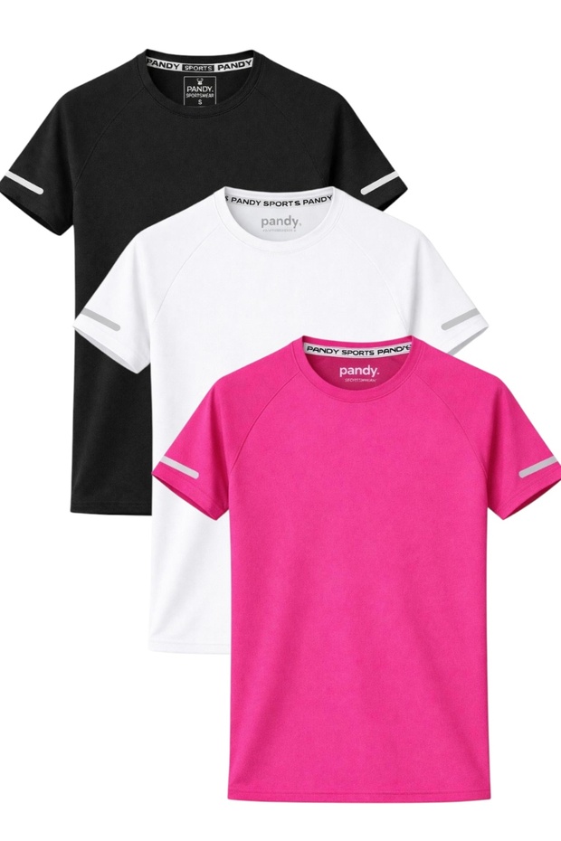 3-Pack Quick Dry Multi-Color Athletic Technical Women's Sports T-Shirts