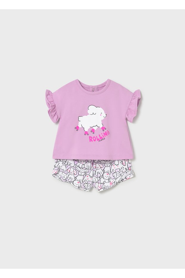 Baby Girl Printed T-Shirt Shorts Set 1291