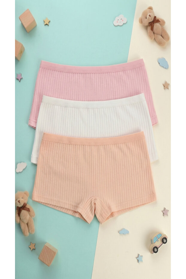 Girl's Boxer Cotton 3-Pack Lycra Ribbed Camisole