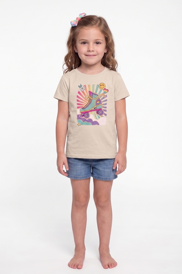 Printed Short Sleeve T-Shirt for Girls B18