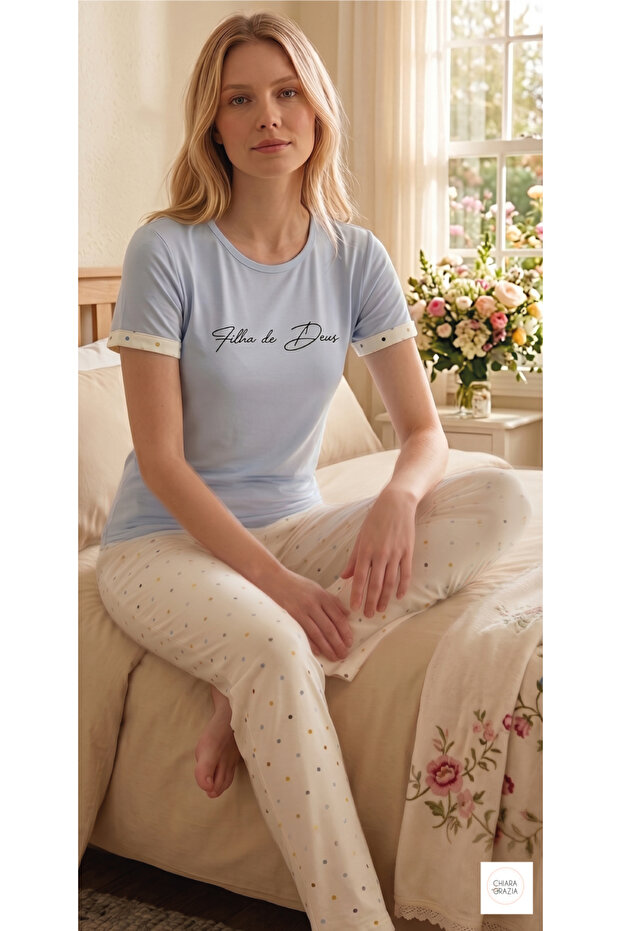 Premium Quality Cotton Patterned Pajama Set
