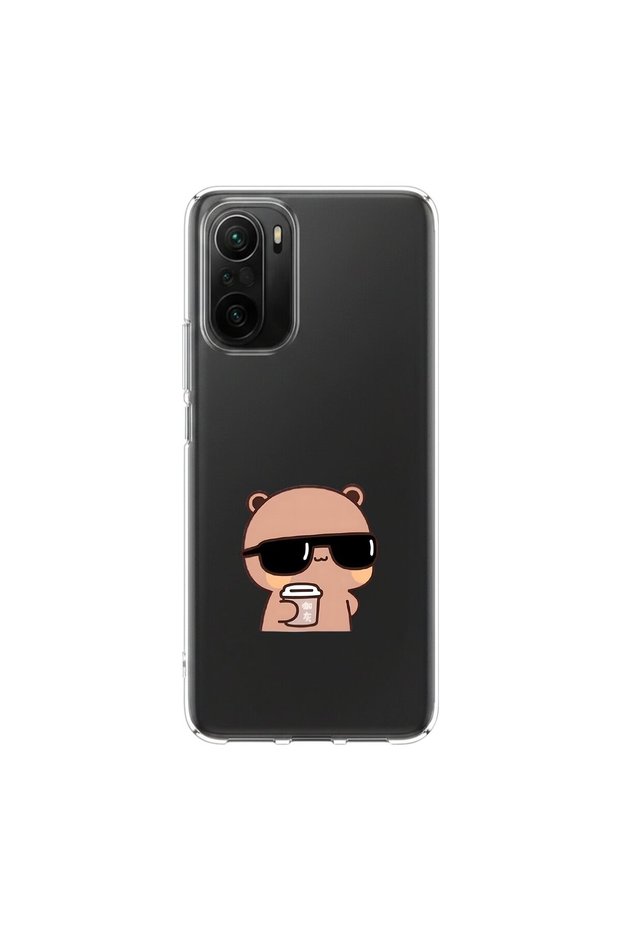حافظة شفافة متوافقة مع هاتف Xiaomi Poco f3 بتصميم 3/1