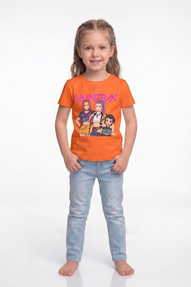 Printed Short Sleeve T-Shirt for Girls B22