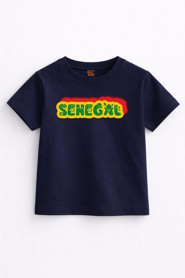 Senegal Fun – Colorful Character Kids' T-Shirt