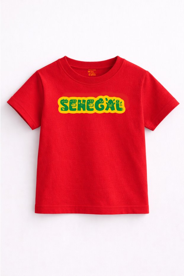 Senegal Fun – Colorful Character Kids' T-Shirt