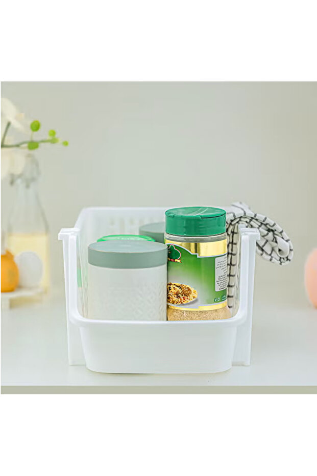 Cabinet Organizer- PP Plastic Multi-Purpose Rectangular Organizer Break-Resistant, Light-Weight