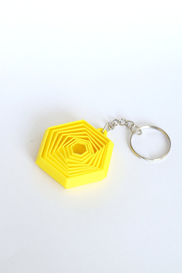 Altıgen Hareketli Fidget Anahtarlık