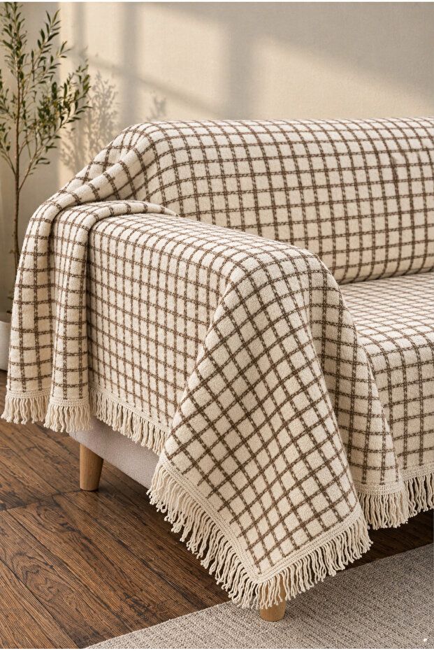 غطاء أريكة ديكوري متعدد الأغراض من ويديورز، غطاء أريكة طبيعي متعدد الاستخدامات مقاس 180x300