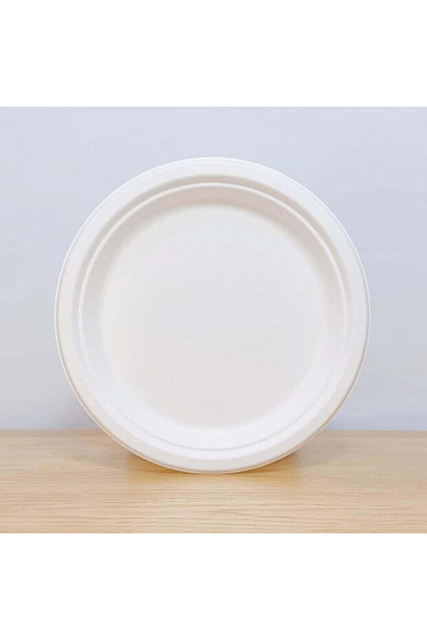 10 pcs Compostable Round Plate 7 Inch