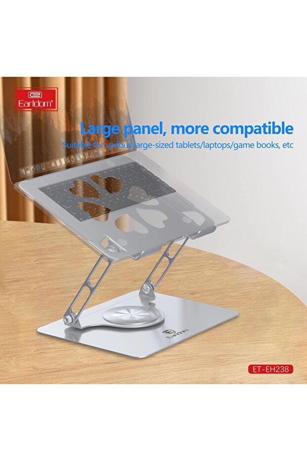 ET-EH238 360° Rotating Adjustable Laptop Stand Aluminum Alloy Foldable Stand for Laptop