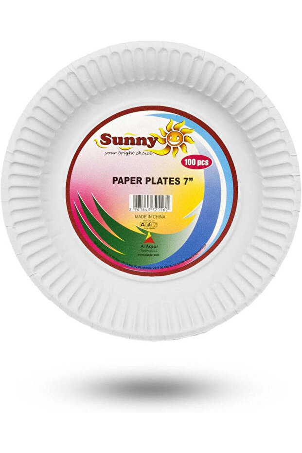 100 pcs Disposable Paper Plates 7"