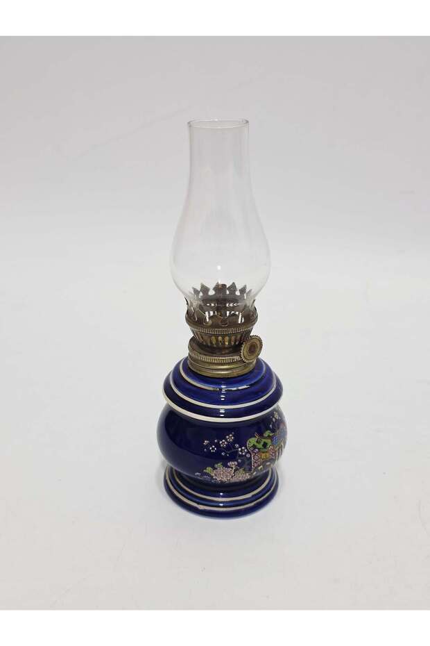 Floral Patterned Antique Porcelain Gas Lamp 028