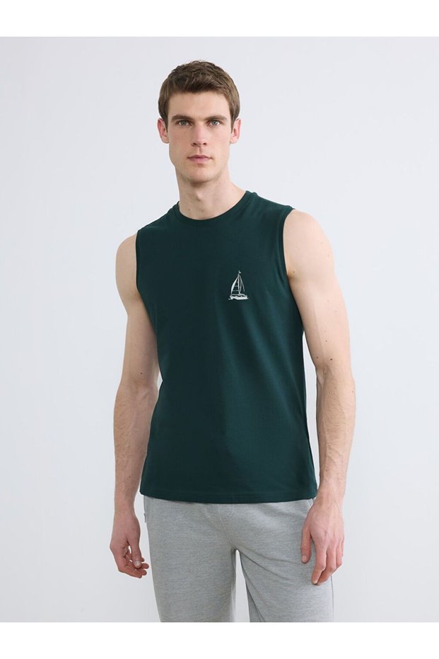 LCWAIKIKI Classic Crew Neck Printed Men's Sleeveless T-Shirt