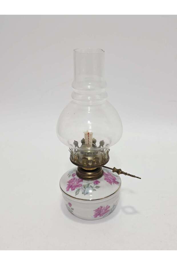 Floral Patterned Antique Porcelain Gas Lamp 026