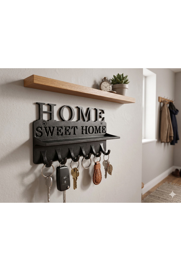 3D Printed Wall Key Holder – Home Sweet Home Decorative Hanger