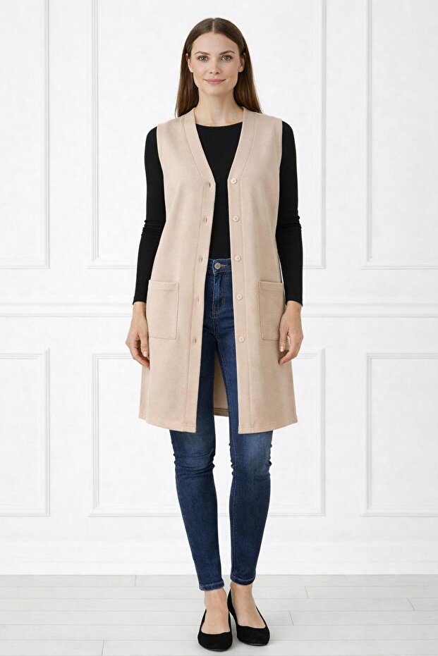 Women's Glorya Thin Combed Cotton Tunic (90 cm) Long Vest