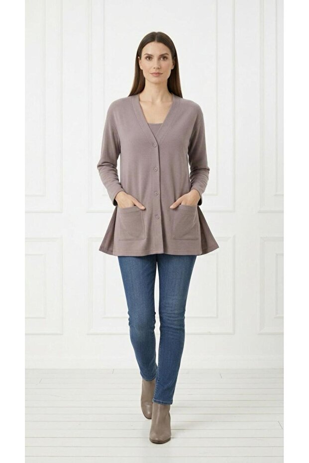 Anne Seasonal Buttoned Pocketed Short Jacket (70 cm)