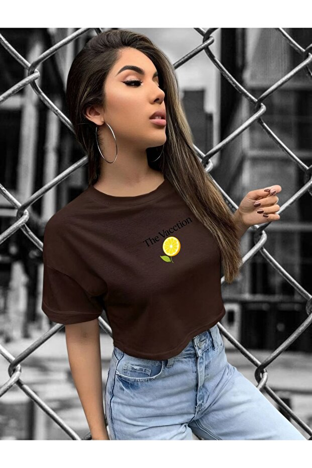 The Vacction Printed Crop T-Shirt 1Ut3