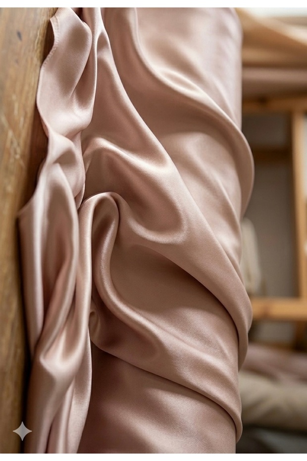 Evening Dress Flowy-Fluid Acetate Satin