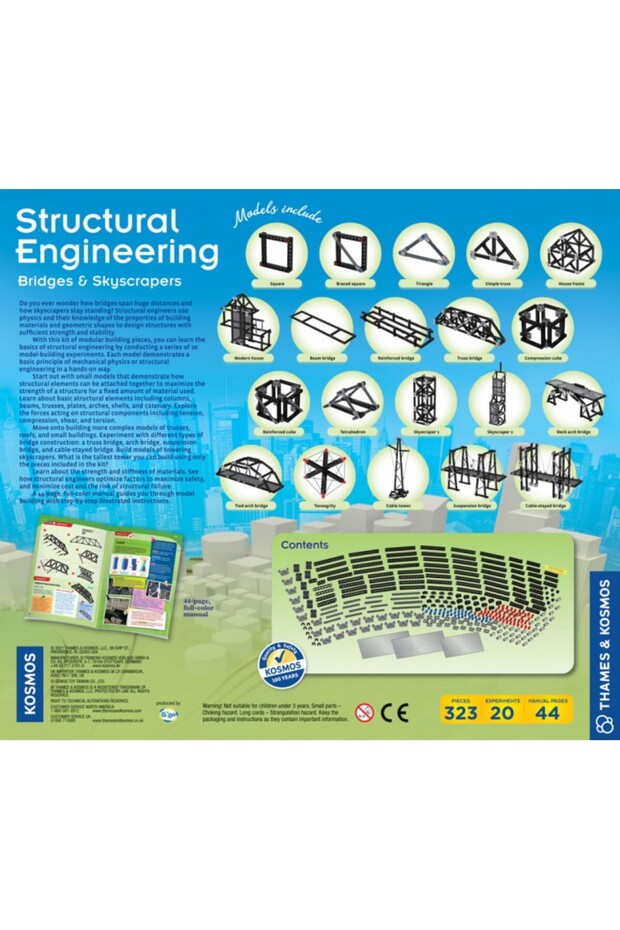Kit constructie STEM Inginerie structurala 323 piese - 3