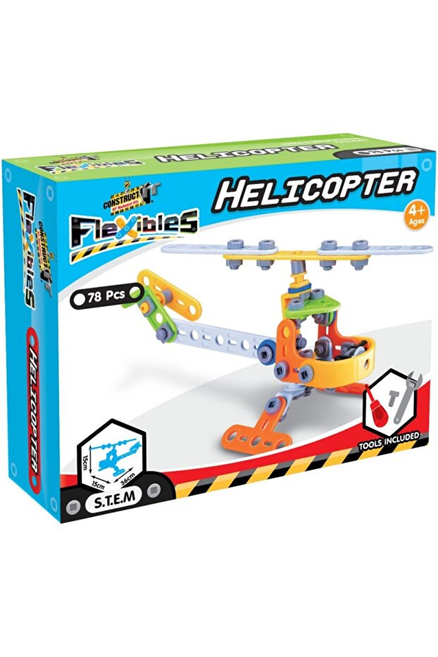 STEM Flexible Helicopter construction kit 79 pieces - 1