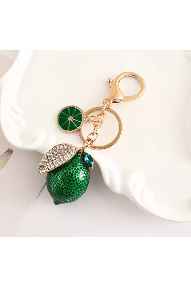 Purple Uk Green Lemon Keychain